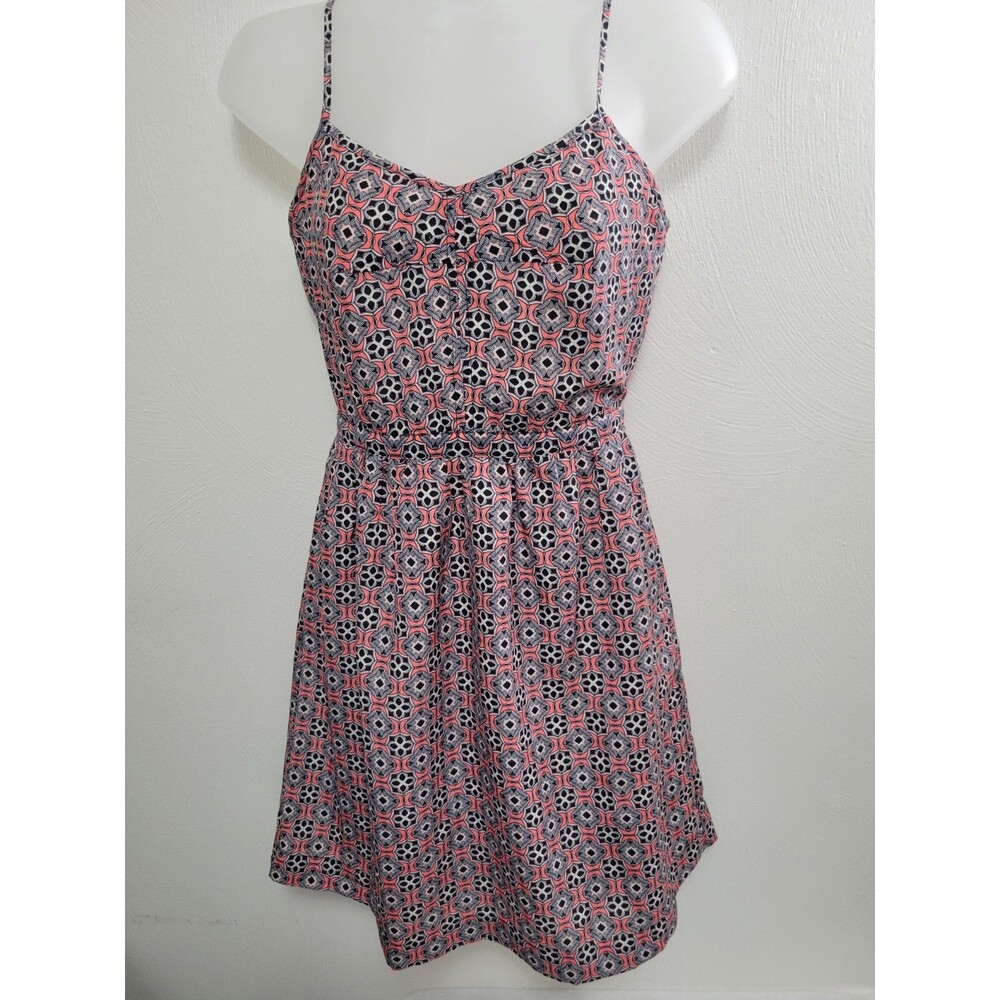 J Crew Size 2 Mini Sundress Soft Girl Pockets Geometric Flirty Girl *Flaw*
